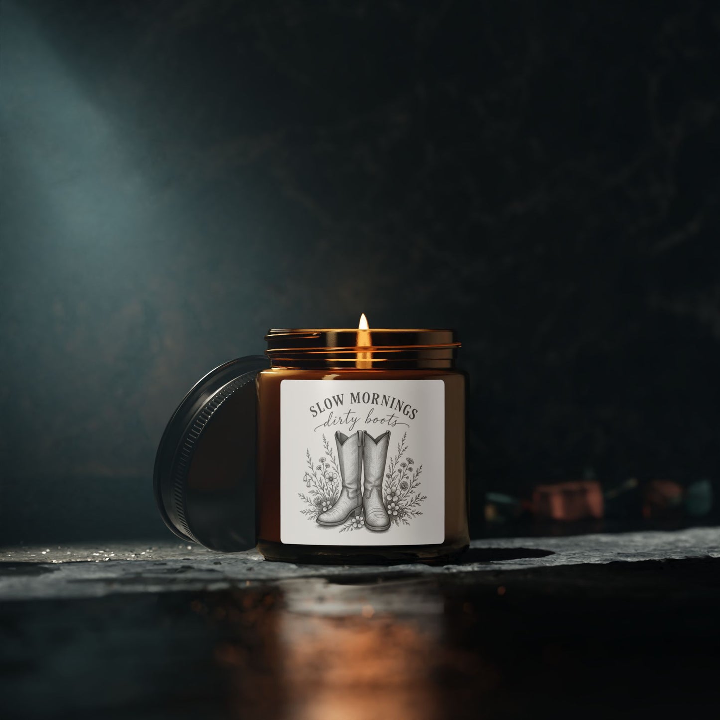 “Slow Mornings, Dirty Boots” Candle